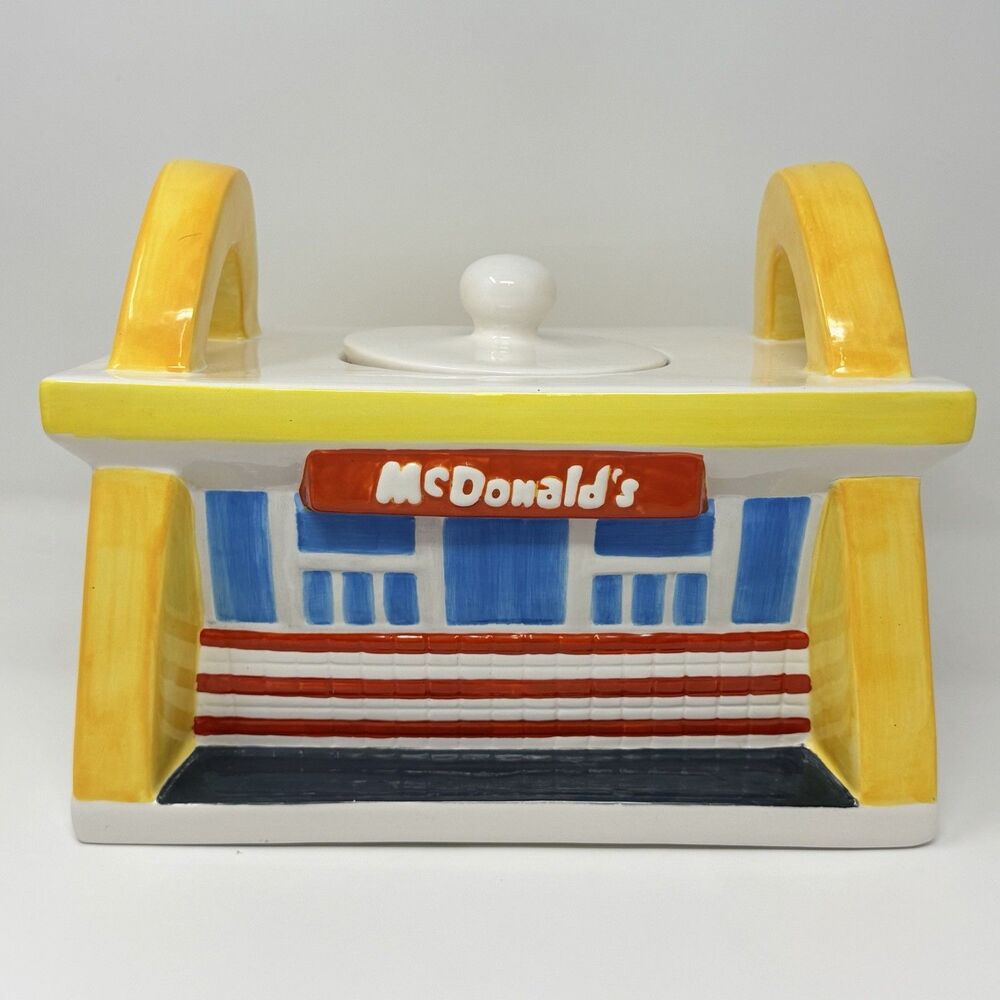 McDonalds Golden Arches Classic Restaurant Cookie Jar Treasure Craft 1997